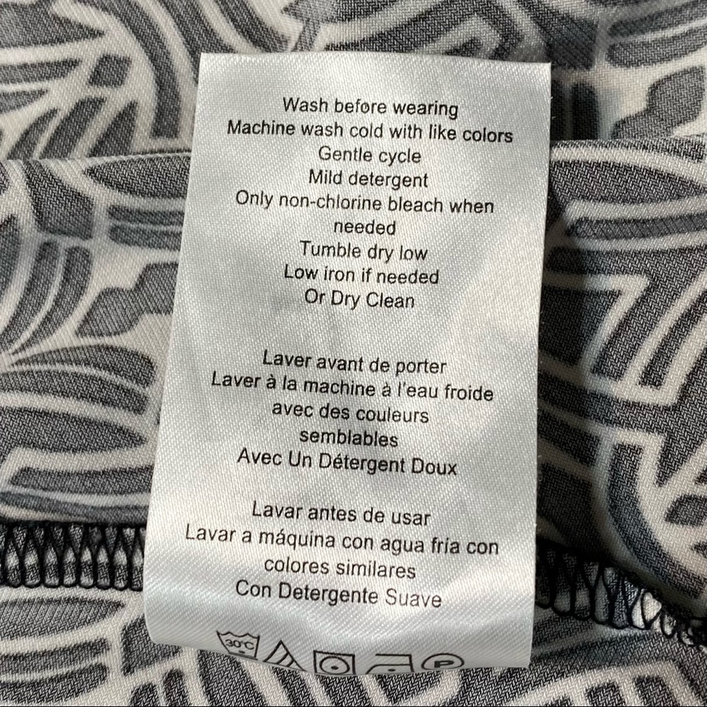 NWOT Motherhood Maternity Black & White Pattern Print Asymmetrical Maxi Dress - Picture 8 of 10